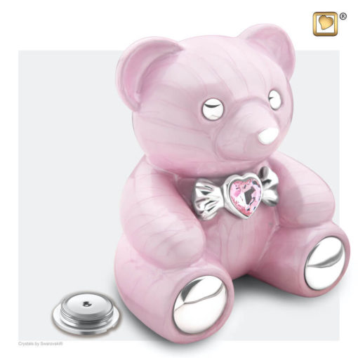 Kinder urn beer roze C1010 deksel