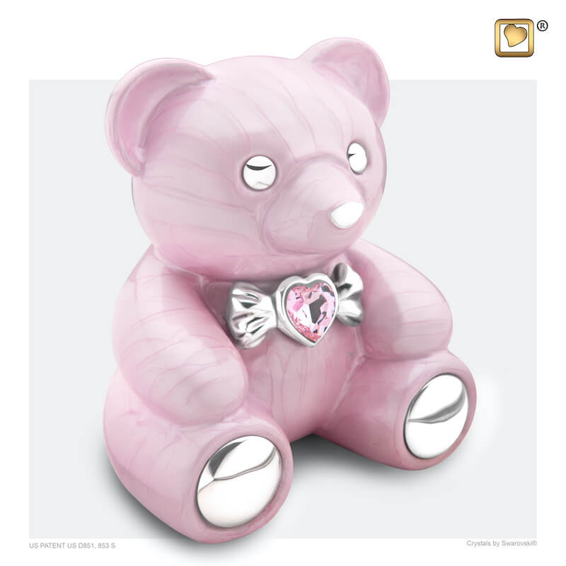 Mens cap Rustiek Kinder urn beer | roze - Herdenkingswinkel