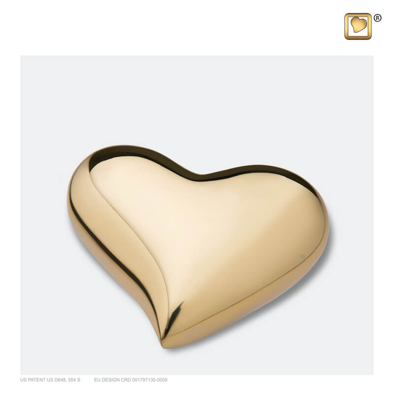 Mini hart | glanzend goud - Herdenkingswinkel