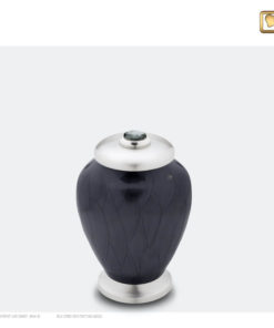 Premium Urn Simplicity zwart met zilver K523