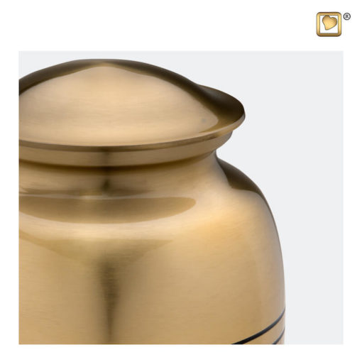 Premium Urn matte goudkleur met zwarte strepen A216 zoom