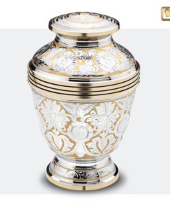Premium Urn zilver met gouden decoratie A250
