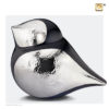Soulbird urn vogel mat zwart met glanzend zilver A560