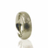 Gouden ring met vingerafdruk en zirkonia steen
