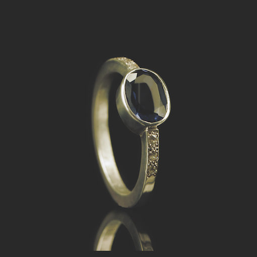 Gouden ring met as