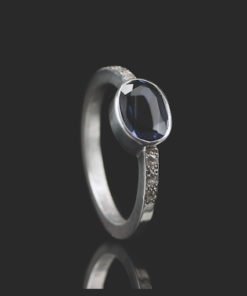 Zilveren ring met as