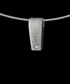 Zilveren hanger met vingerafdruk