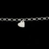 Zilveren armband met hanger, hartvorm