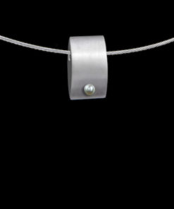 Zilveren ashanger met schroefdopje, design rechthoek