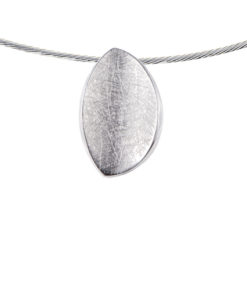 Zilveren ashanger met schroefdopje en asbuisje, design blad