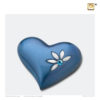 Mini urn hart met bloem blauw met Swarovski-element H271