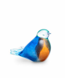 Glazen urn vogel | multicolor