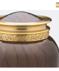 Premium urn bruin met gouden decoratie A291 zoom