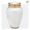 Premium urn wit met gouden decoratie A290