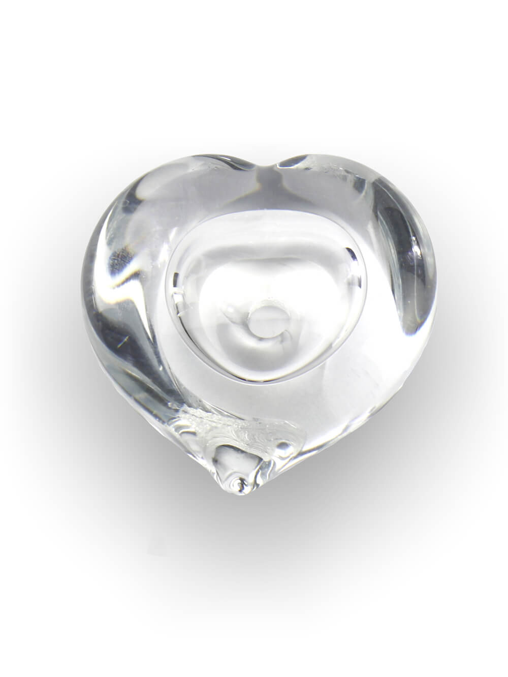 doden Speeltoestellen Voetganger Glazen mini urn hart | transparant - Herdenkingswinkel