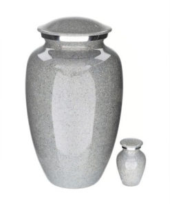 Aluminium urnen granietlook grijs