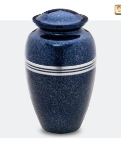 Klassieke urn gespikkeld blauw A212