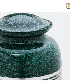 Klassieke urn gespikkeld groen A213 zoom