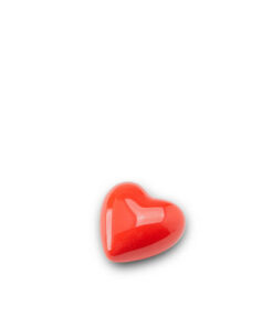 Keramische mini urn hart rood