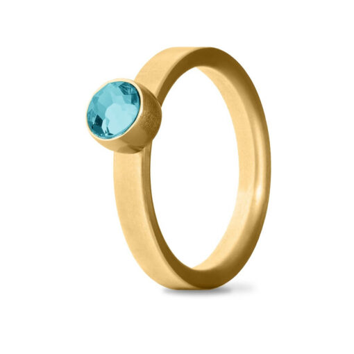 Goudkleurige asring Birthstone December