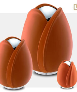 Tulp urn oranje set