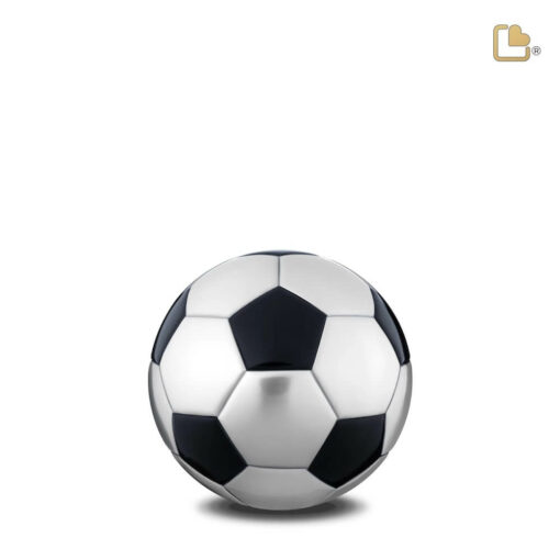 Voetbal mini urn geborsteld